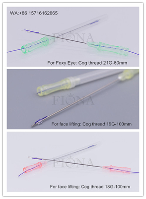 PDO PCL PLLA  4D COG Cannulla Thread Lift 19G-100mm For Non Surgical Face Lifting