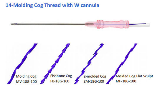 Absorbable PDO PCL PLACL Cog Lifting Thread 4D 6D 12D Molded