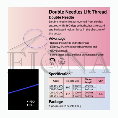 Double Arm Double Needle Thread 21G 290mm Silhouette Lifting
