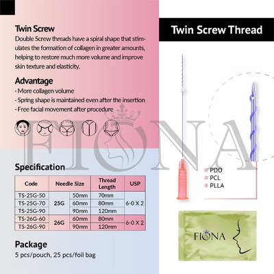 Sharp Needle Twist PDO Threads for Wrinkles Removal Eyebrow Lift