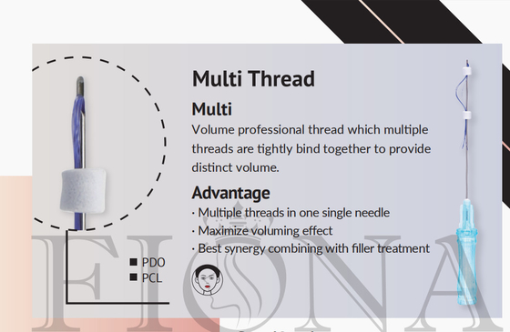 Pdo Multithread Lift For Anti Aging / Thread Lifting Pdo Thread 10 Lines 21G38MM