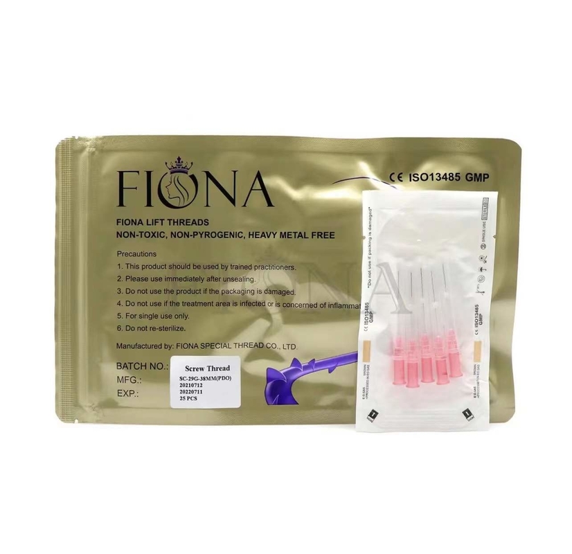 Fiona Spiral / Screw Thread PDO PCL PLLA Thread 29G-38mm Most Popular Size For Tightening Loose Skin
