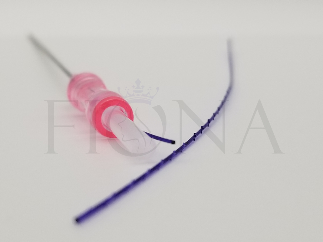 Barbed PDO Molding Cog Thread Absorbable 18G 4D 6D For V Sharp Face Lifting